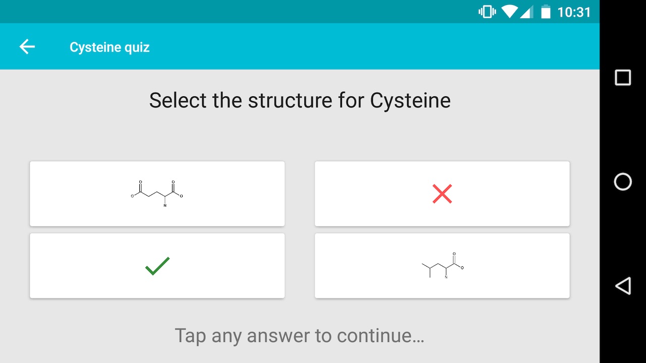 Amino Acid Test screenshot